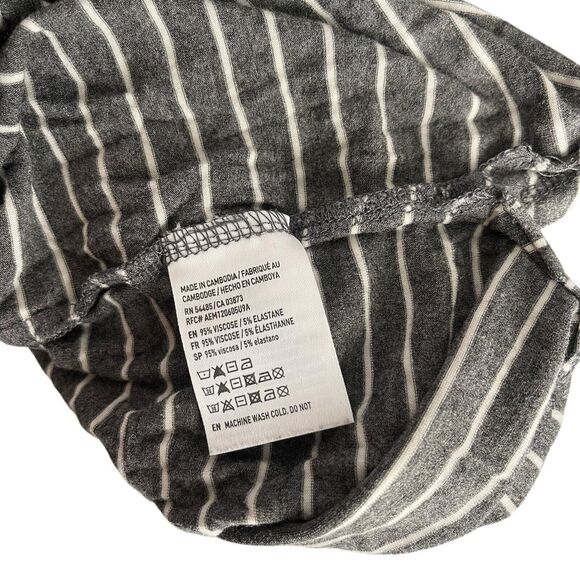 American Eagle Soft Sexy Large Tunic Top Vneck Long Sleeve Tee Gray - Picture 3 of 7